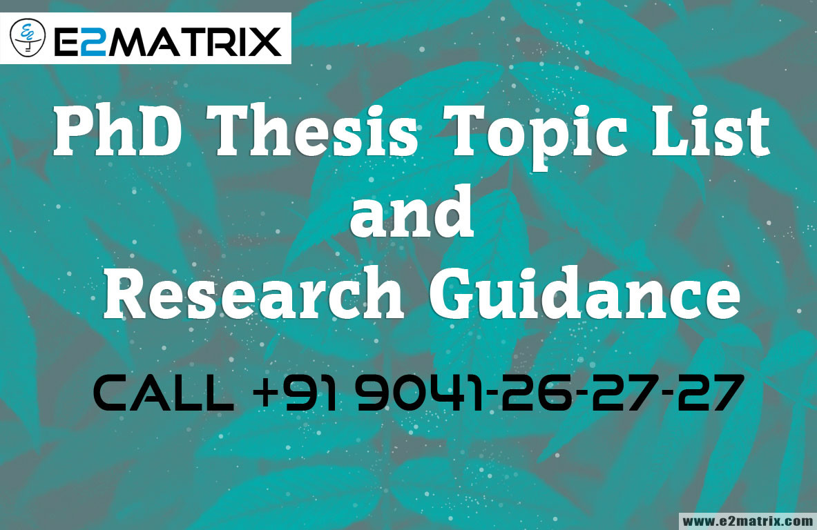 Data Mining Research Guidance and Thesis Topics 