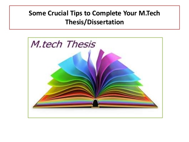 What is an M.Tech thesis all about?