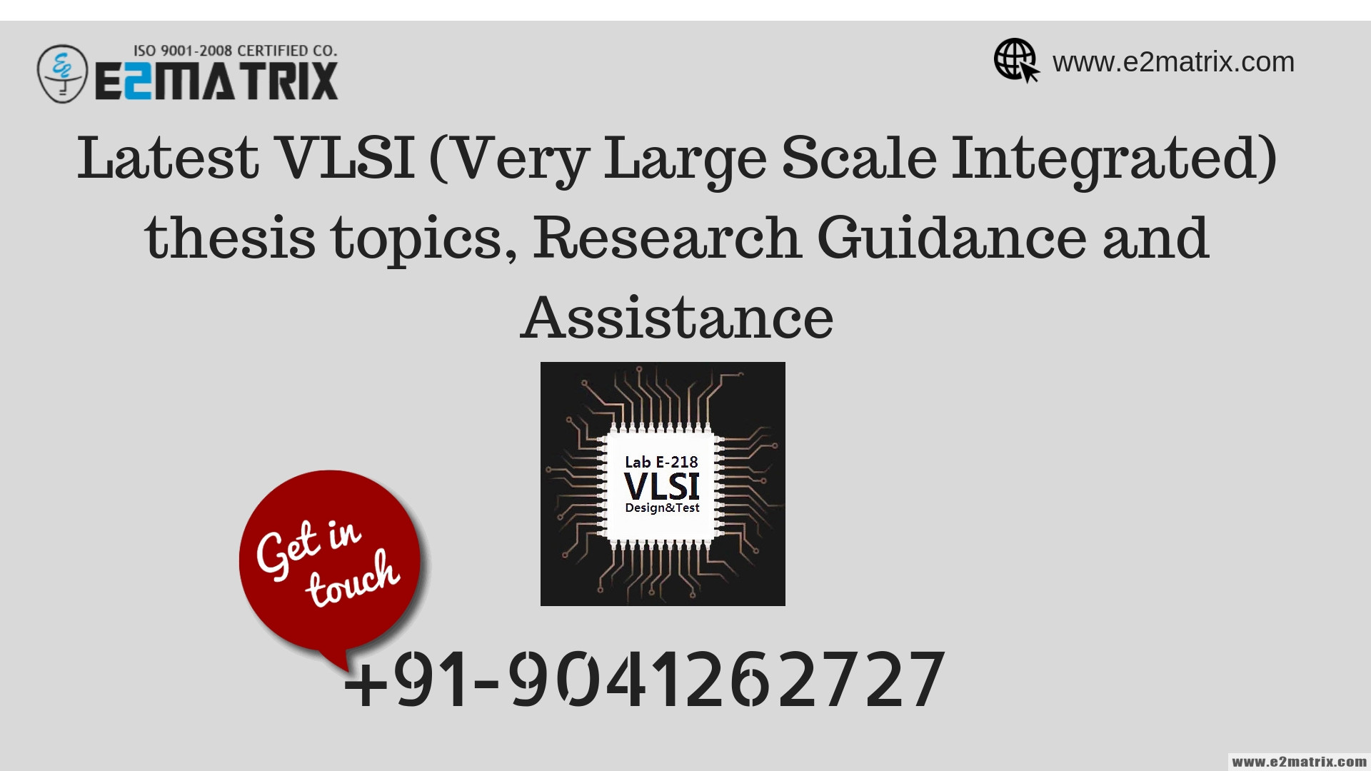 Latest VLSI (Very Large Scale Integrated) thesis topics, Research Guidance and Assistance