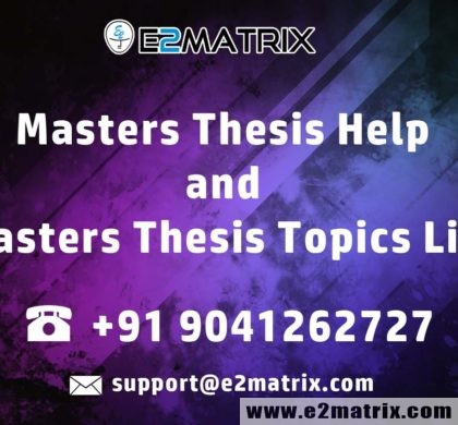 Masters Thesis Help and Masters Thesis Topics List