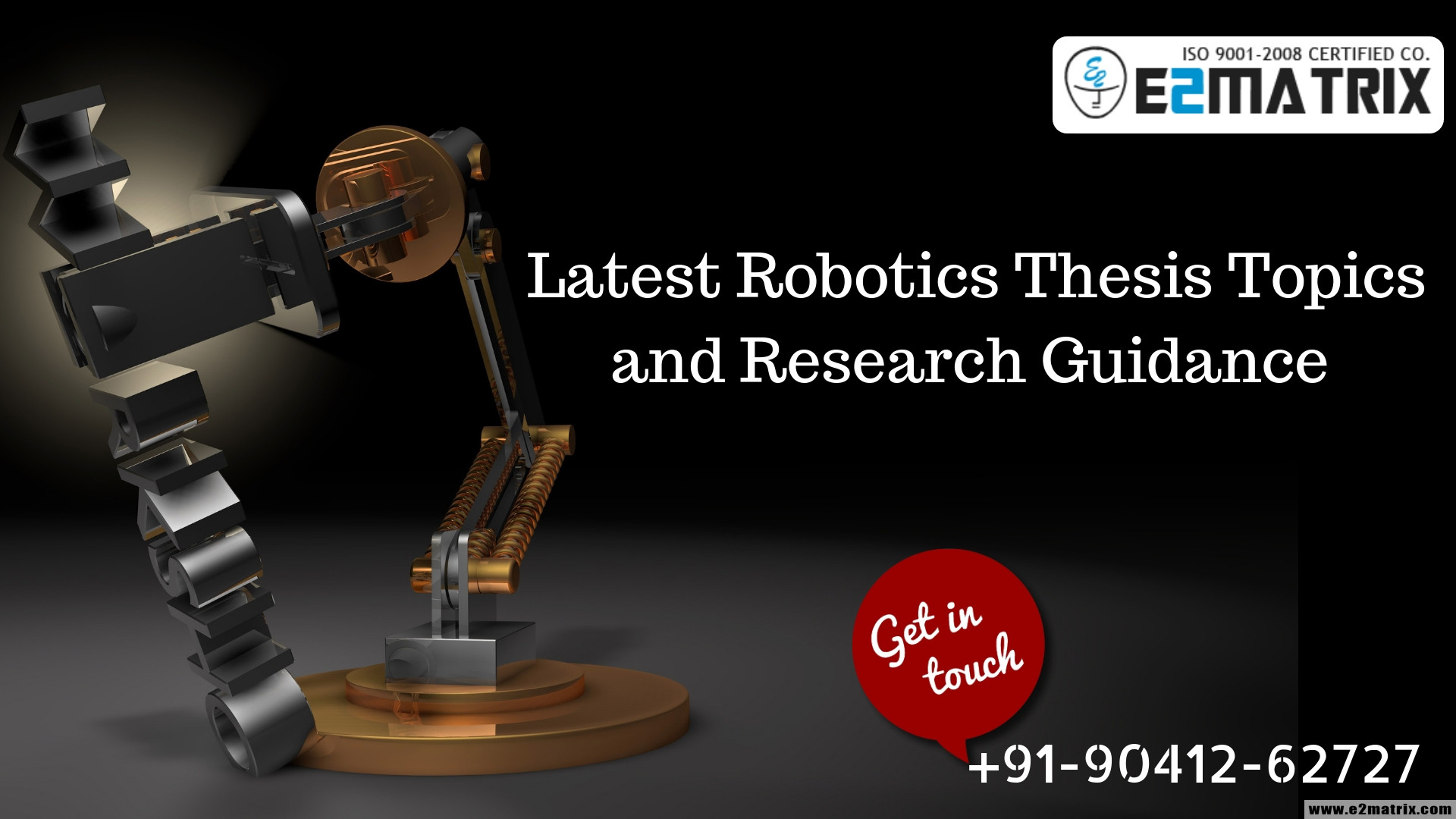 Latest Robotics Thesis topics help and Research Guidance