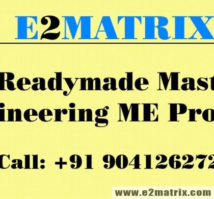 Buy Readymade Master in Engineering ME Projects